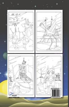 Robot Coloring Book for Kids Ages 6-12