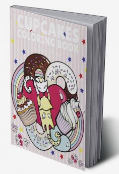 Cupcakes Coloring Book for Kids Ages 4-8