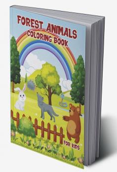 Forest Animals Coloring Book for Kids Ages 4-8