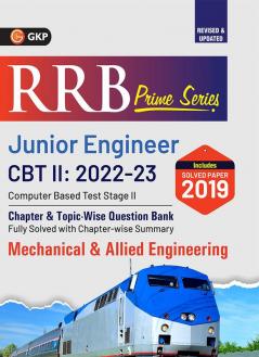 RRB Prime Series 2022-23 : Junior Engineer CBT 2 - Chapterwise Topicwise Questions Bank - Mechanical & Allied Engineering by GKP