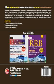 RRB 2022-23 - Junior Engineer CBT I & II : Mechanical & Allied Engineering - Chapter-wise & Year-wise Solved Papers (2014 2015 & 2019) - 32 Sets by GKP