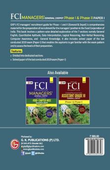 FCI 2022 : Managers' Phase I & Phase II (Paper 1) - General|Depot - Guide by GKP