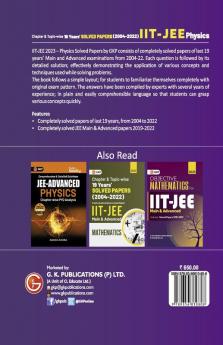 IIT JEE 2023 Physics (Main & Advanced) - 19 Years Chapter wise & Topic wise Solved Papers 2004-2022