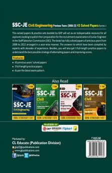 SSC JE 2023 : Paper I - Civil Engineering - 43 Previous Years Solved Papers (2008-22) by GKP