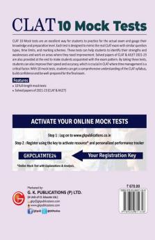 CLAT 2023 10 Mock Tests