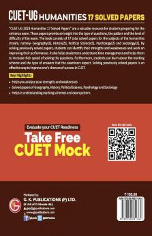 CUET-UG 2022-23 Humanities - 17 Solved Papers - (3 Geography/ 5 History/ 5 Political Science / 2 Psychology/ 2 Sociology)