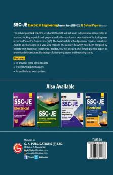 SSC JE 2023 Paper I - Electrical Engineering - 39 Previous Years Solved Papers (2008-22)