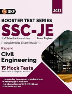 SSC 2023 Booster Test Series - JE Paper I - Civil Engineering - 15 Mock Tests (includes 2019-2022 papers)