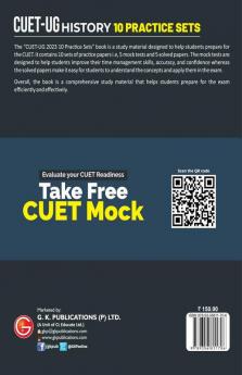 CUET-UG 2023 10 Practice Sets - History - ( 5 Mock Tests & 5 Solved Papers)