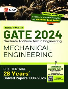 GATE 2024 Mechanical Engineering - 28 Years Chapter-wise Solved Papers (1996-2023)