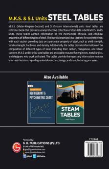 Steel Tables (M.K.S. & S.I. Units)