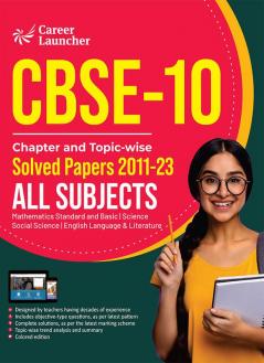 CBSE Class X 2024 : Chapter and Topic-wise Solved Papers 2011 - 2023 : Mathematics  /  Science  /  Social Science  /  English