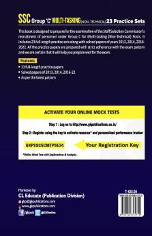 SSC 2024 : Group C Multi-Tasking (Non Technical) - 23 Practice Sets by GKP