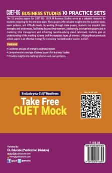 GKP CUET-UG 2023 : 10 Practice Sets - Business Studies - (5 Mock Tests & 5 Solved Papers) (Career Launcher)