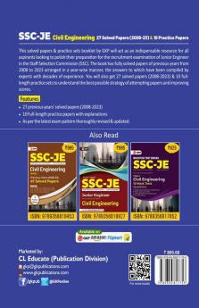 GKP SSC 2024 : Junior Engineer - Paper I - Civil Engineering - 27 Solved Papers (2008-23)& 10 Practice Sets