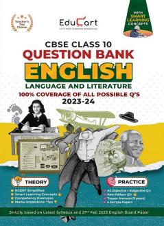 Educart CBSE Class 10 Question Bank  ENGLISH for 2023-2024