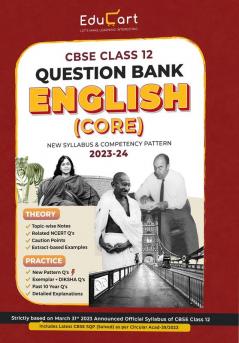 Educart CBSE ENGLISH CORE Chapterwise Question Bank Class 12 (with Solved Papers) for 2023-2024