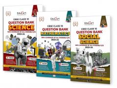 (OLD) Educart CBSE Class 10 Question Bank SCIENCE MATHS & SOCIAL SCIENCE For 2023-2024 (Combo of 3 Books)