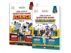 (OLD) Educart CBSE Class 10 Question Bank SCIENCE & MATHS For 2023-2024 (Combo of 2 Books)