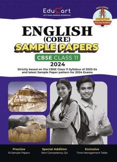 Educart CBSE English Core Class 11 Sample Paper 2023-24 (Introducing Revision Maps and Past Year Papers) 2024
