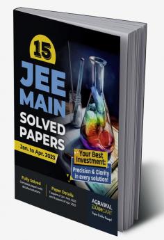 Examcart 15 JEE Main Solved Papers (January to April 2023) for 2024 Exams in English