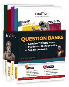 Educart CBSE Class 10 Question Bank 2024-25 Science, Mathematics, Social Science & English Bundle (Set of 4 Books) For 2025 Board Exams (As per latest CBSE Syllabus 23 Mar 2024)