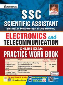 SSC Scientific Assistant Electronics and Telecommunication Online Exam Practice Work Book