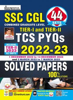 SSC CGL TIER-I and Tier-II Solved Paper-2023 (H) (44 Sets)