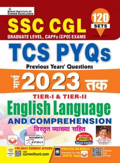 SSC CGL English Language & Comprehension TCS PYQs Till March 2023 Upadted Tier 1 & Tier 2 Solved Papers (Hindi Medium)