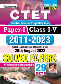 CTET Paper-I Class I-V - Solved Papers-E-2022 (29-Sets)