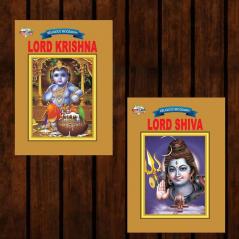 Mythology Tales in English (Set of 2 Books) Story Books for Kids in English with Colourful Pictures : Krishna | Shiva