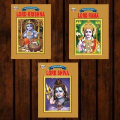 Mythology Tales in English (Set of 3 Books) Story Books for Kids in English with Colourful Pictures : Krishna | Rama | Shiva