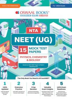 Oswaal NEET UG Mock Test 15 Sample Question Papers Physics Chemistry Biology Book (For 2024 Exam)