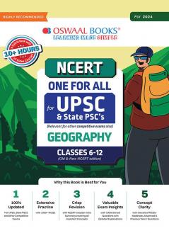 Oswaal NCERT One For All for UPSC & State PSC's Geography Classes-6 to 12 (Old & New NCERT Edition) (For 2023-2024 Exam)