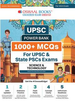 UPSC Power Bank:1000+ MCQs for UPSC and State PSCs and exams Science & Technology (For Latest Edition)