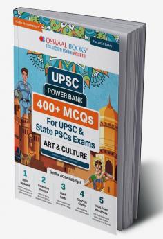 UPSC Power Bank:400+ MCQs for UPSC and State PSCs and exams Art & Culture (For Latest Edition)