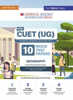 NTA CUET (UG) 10 Mock Test Sample Question Papers Geography (2024)