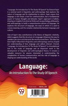 Language: An Introduction To The Study Of Speech