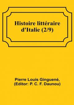 Histoire litteraire d'Italie (2/9)