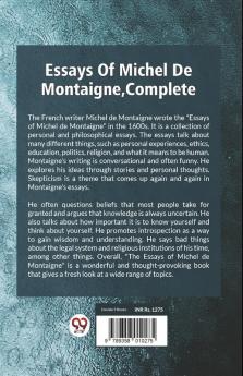 The Essays Of Michel De Montaigne  Complete