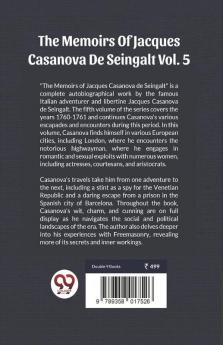 The Memoirs Of Jacques Casanova De Seingalt Vol. 5