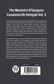 The Memoirs Of Jacques Casanova De Seingalt Vol. 3