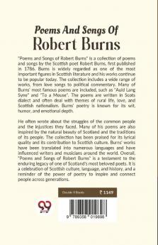 Poems And Songs Of Robert Burns