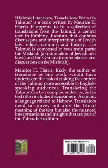 Hebraic Literature Translations From the Talmud