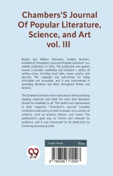 Chambers's Journal Of Popular Literature  Science and Art vol. III