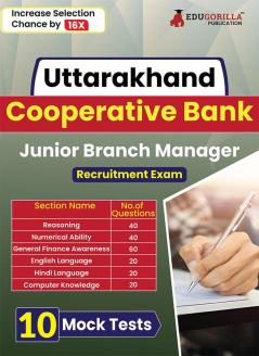 Uttarakhand Co-operative Bank Junior Branch Manager Exam 2024 (English Edition) | Sahakari Bank | 10 Full Length Practice Mock Tests (2000 Solved Questions) With Free Access to Online