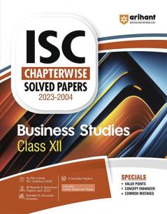 ISC Chapterwise Solved Papers 2023-2000 Business Studies Class 12th