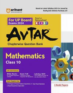 Arihant UP Mathematics Chapterwise Question Bank Class 10th for 2024 Exam (Rationalised NCERT Based)