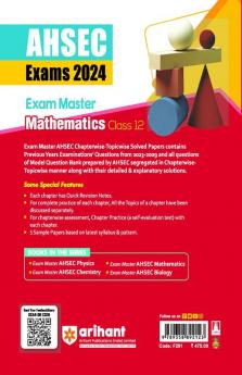 Exam Master Class 12th Mathematics for AHSEC Exam 2024