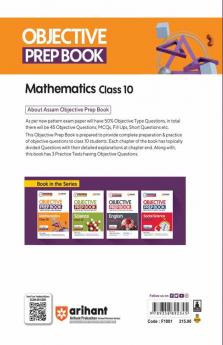 Objective Prep Book Mathematics Class 10th HSLC Exam 2024